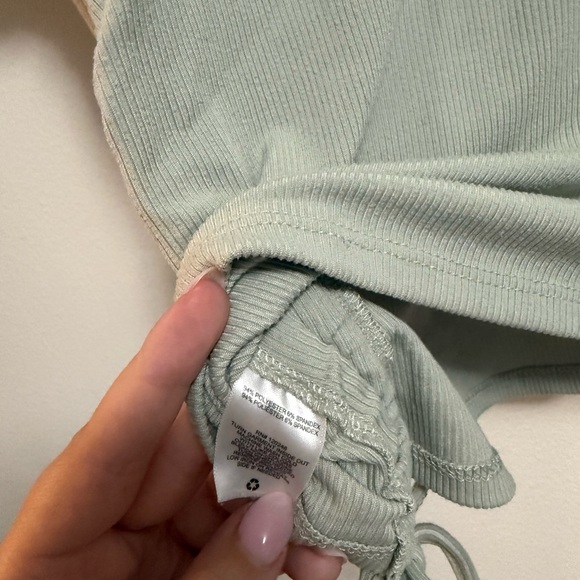 Wallflower Women's Light Green V-Neck Blouse - Picture 5 of 5